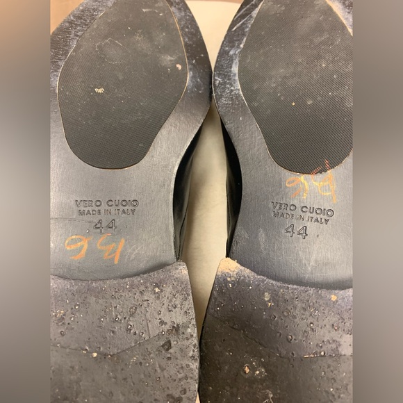 DUCA Black Leather Dress Shoes Size 44/ US 10 - Picture 10 of 15